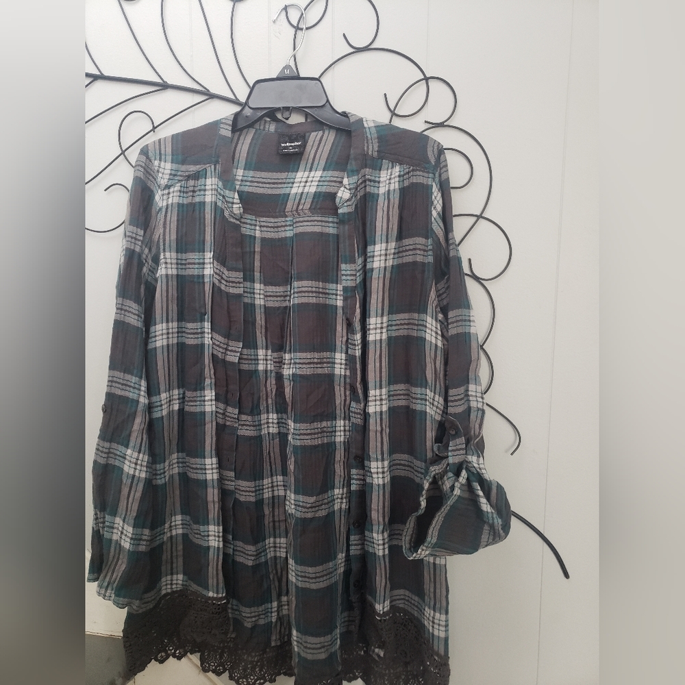 Wallpaher lace bottom cotton flannel szXL